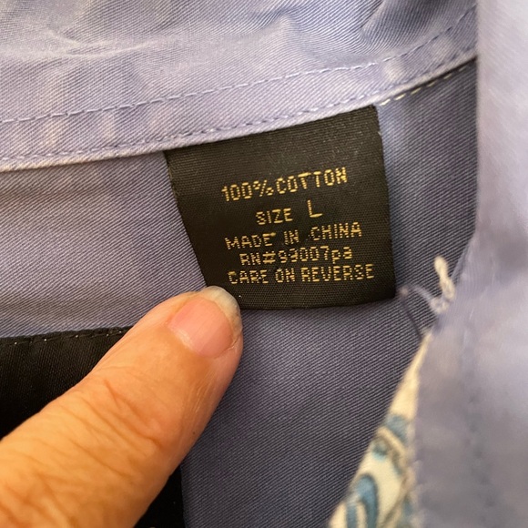 Drysdales Women’s Large Western Style Button Down Pearl Snap Buttons Blue 3331 - Picture 5 of 11